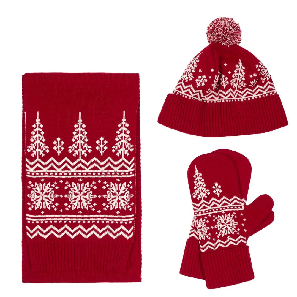 Варежки Elnik, красные с молочно-белым, размер L/XL заказать онлайн с вашим дизайном на заказ в Москве и области
