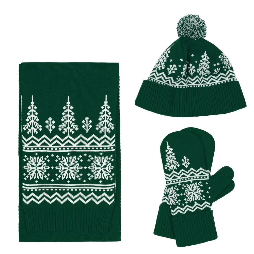 Варежки Elnik, зеленые с молочно-белым, размер L/XL заказать онлайн с вашим дизайном на заказ в Москве и области