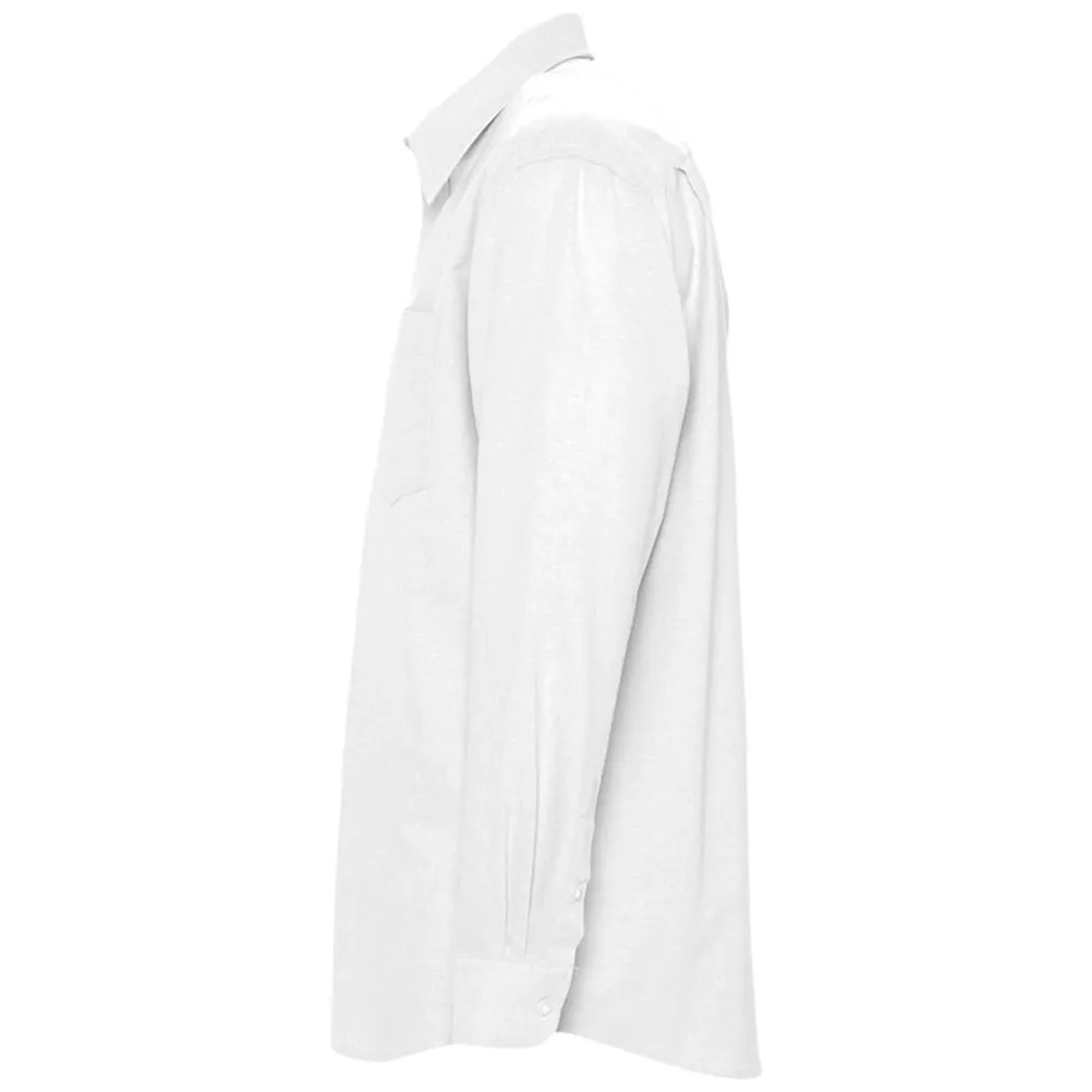 Рубашка мужская с длинным рукавом Boston белая, размер XXL заказать онлайн с вашим дизайном на заказ в Москве и области