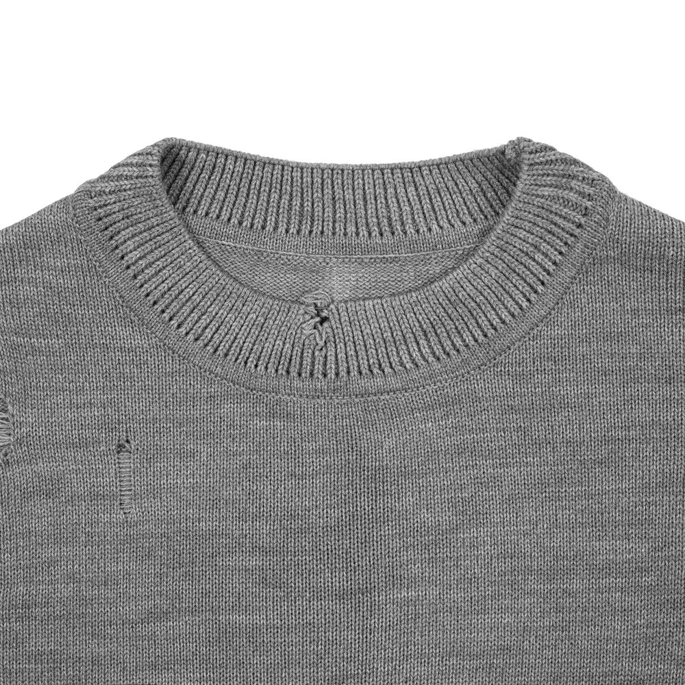 Джемпер оверсайз унисекс Grunge, серый, размер L/XL заказать онлайн с вашим дизайном на заказ в Москве и области