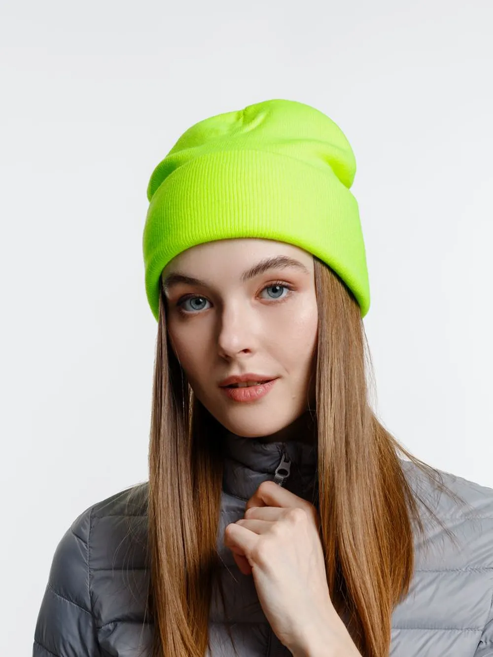 Шапка Urban Flow, салатовый неон заказать онлайн с вашим дизайном на заказ в Москве и области