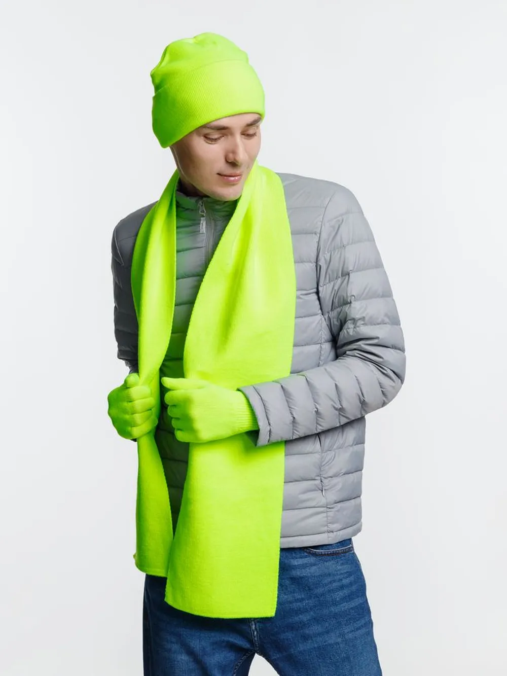 Шапка Urban Flow, салатовый неон заказать онлайн с вашим дизайном на заказ в Москве и области