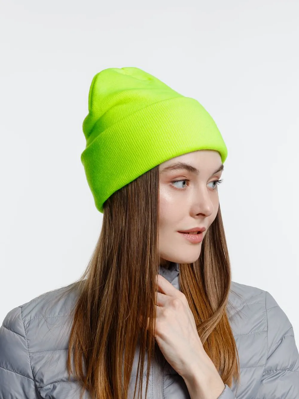 Шапка Urban Flow, салатовый неон заказать онлайн с вашим дизайном на заказ в Москве и области