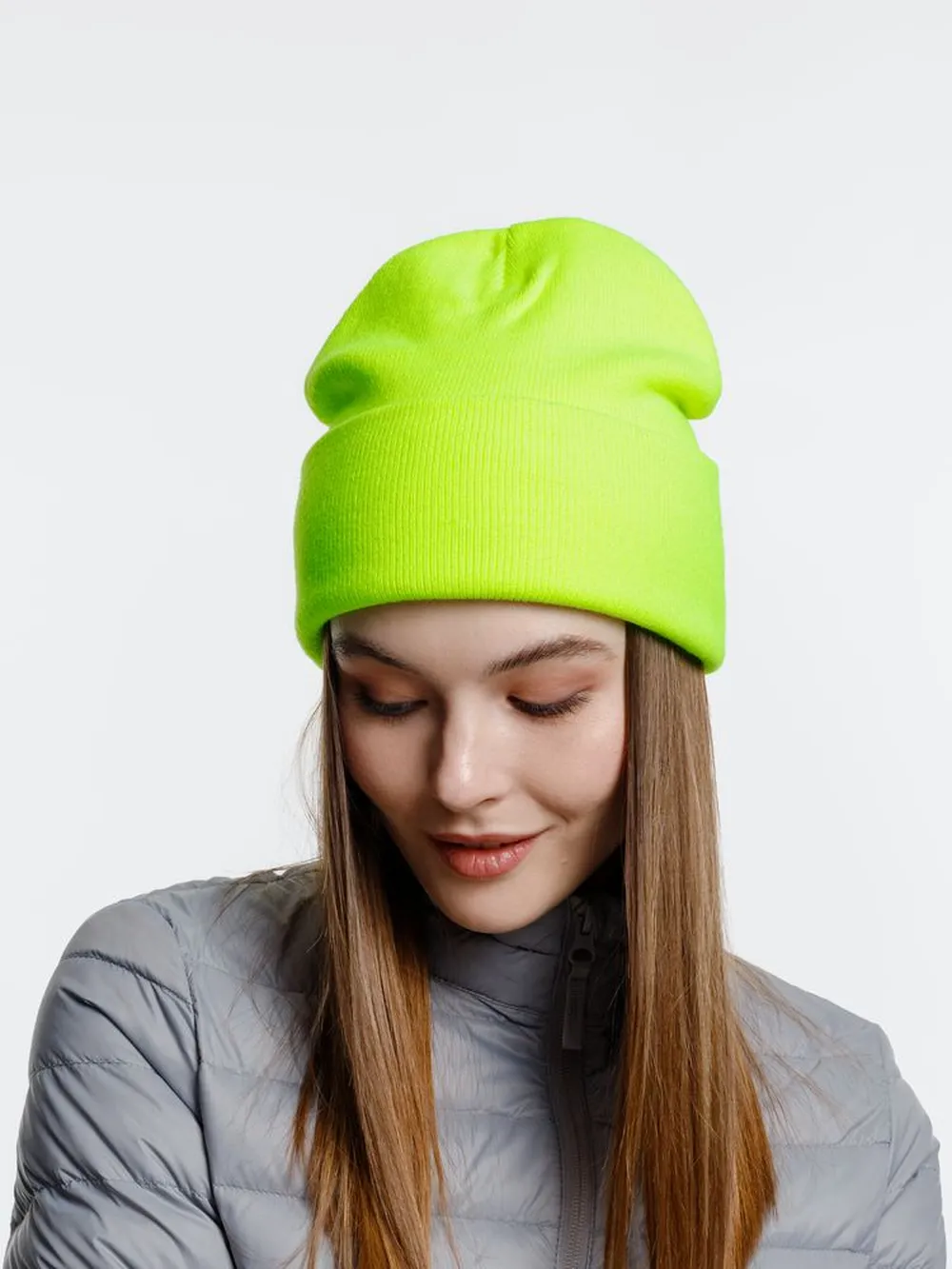 Шапка Urban Flow, салатовый неон заказать онлайн с вашим дизайном на заказ в Москве и области