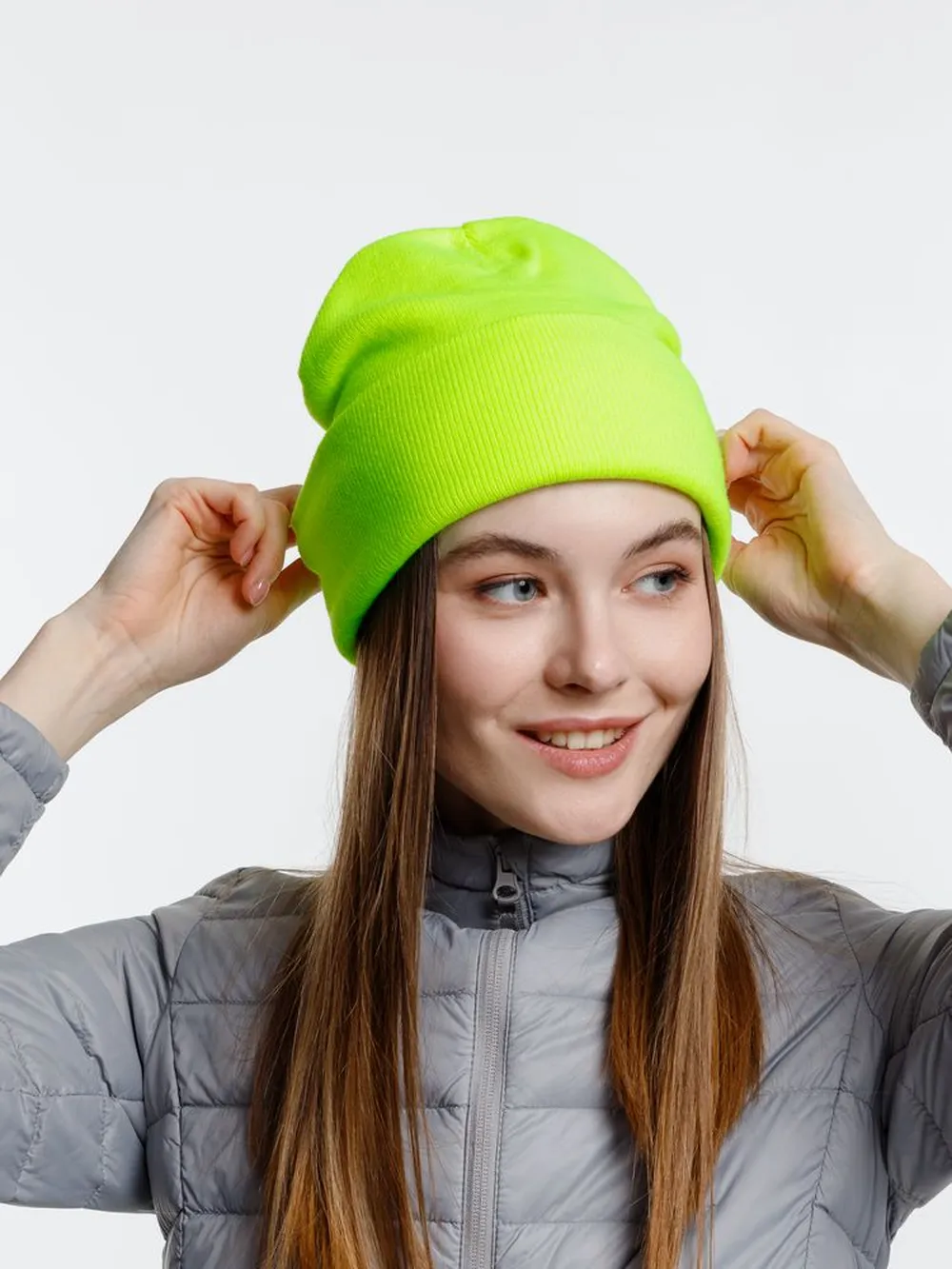 Шапка Urban Flow, салатовый неон заказать онлайн с вашим дизайном на заказ в Москве и области