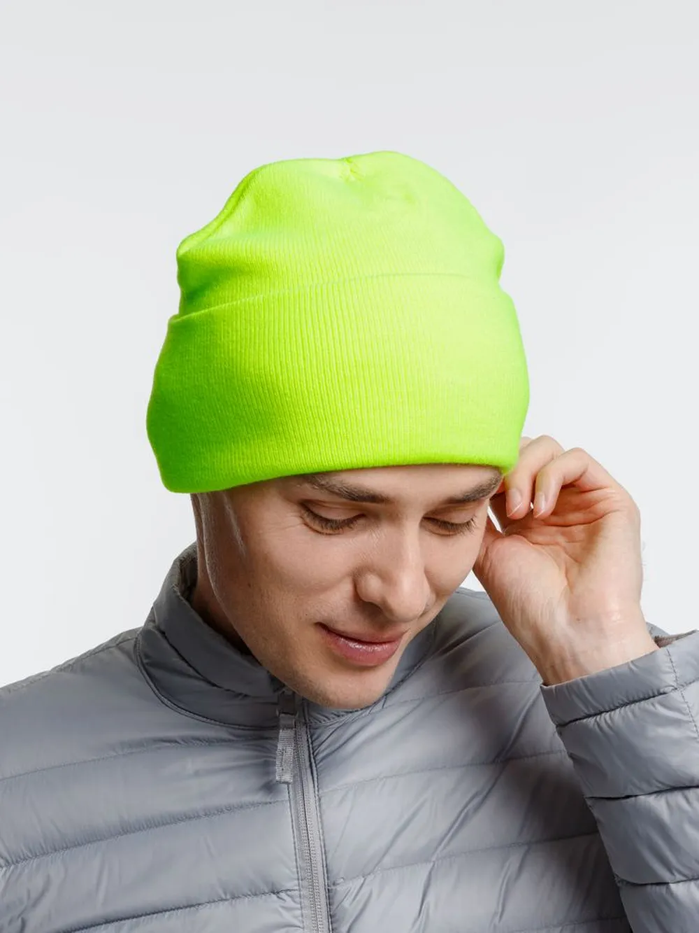 Шапка Urban Flow, салатовый неон заказать онлайн с вашим дизайном на заказ в Москве и области