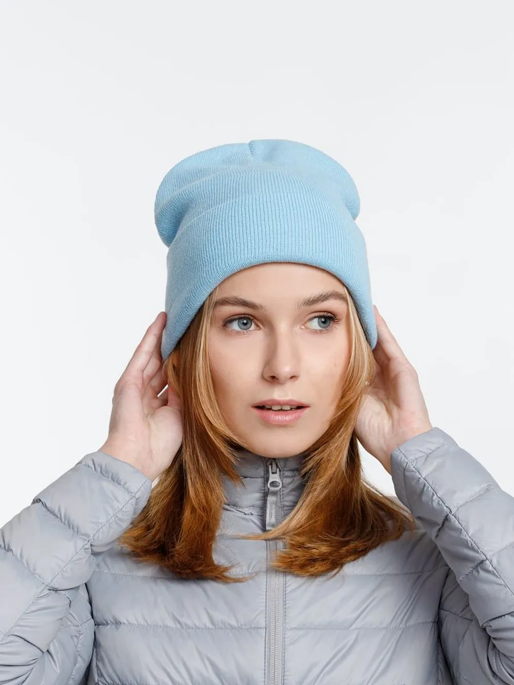 Шапка Urban Flow, голубая заказать онлайн с вашим дизайном на заказ в Москве и области
