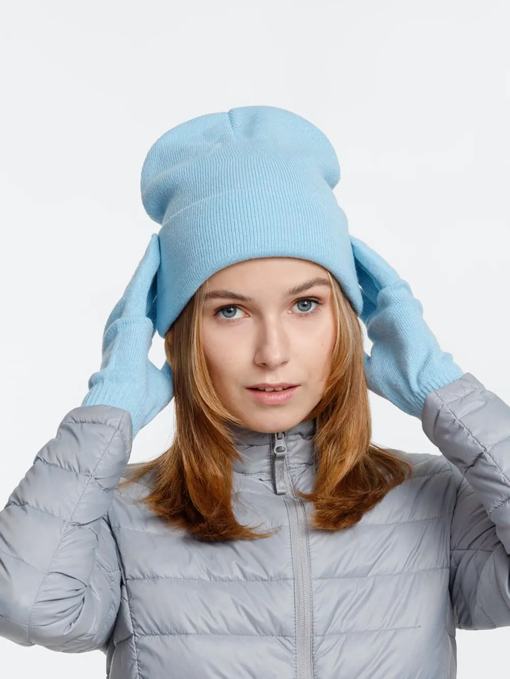 Шапка Urban Flow, голубая заказать онлайн с вашим дизайном на заказ в Москве и области