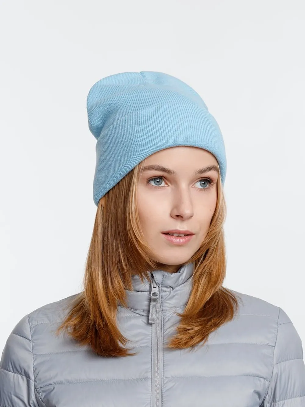 Шапка Urban Flow, голубая заказать онлайн с вашим дизайном на заказ в Москве и области