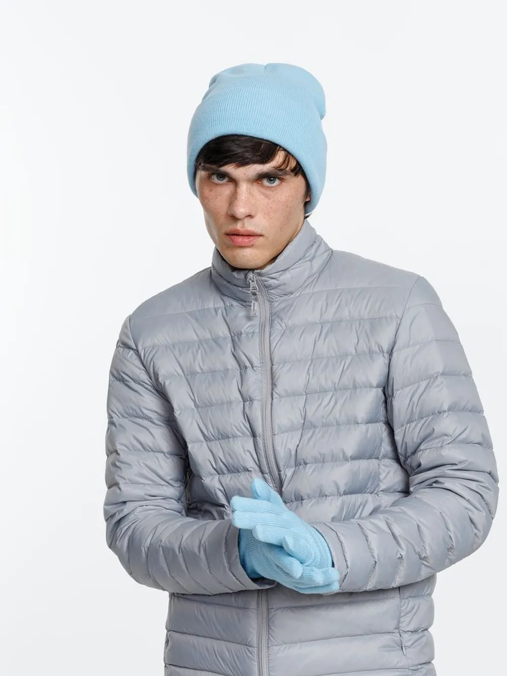 Перчатки Urban Flow, голубой меланж, размер L/XL заказать онлайн с вашим дизайном на заказ в Москве и области