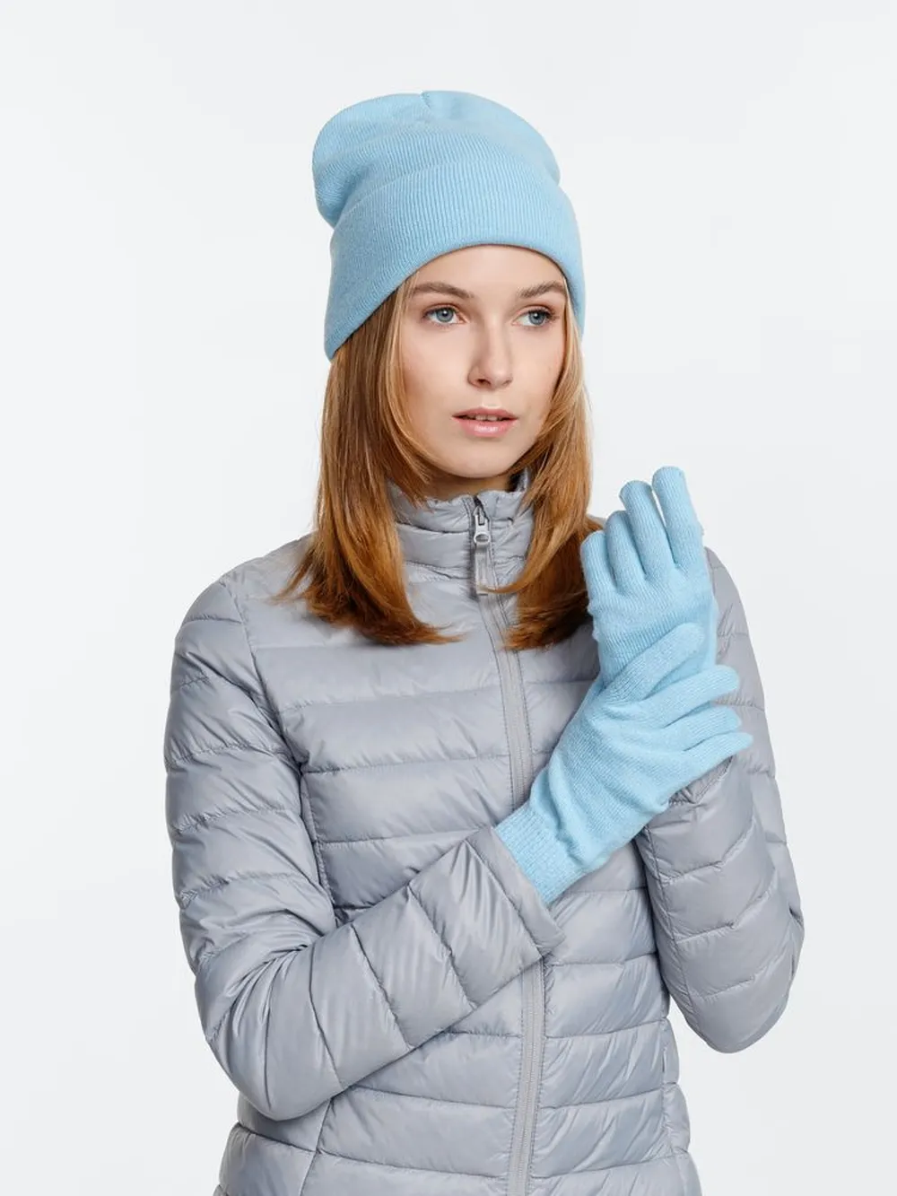 Перчатки Urban Flow, голубой меланж, размер L/XL заказать онлайн с вашим дизайном на заказ в Москве и области