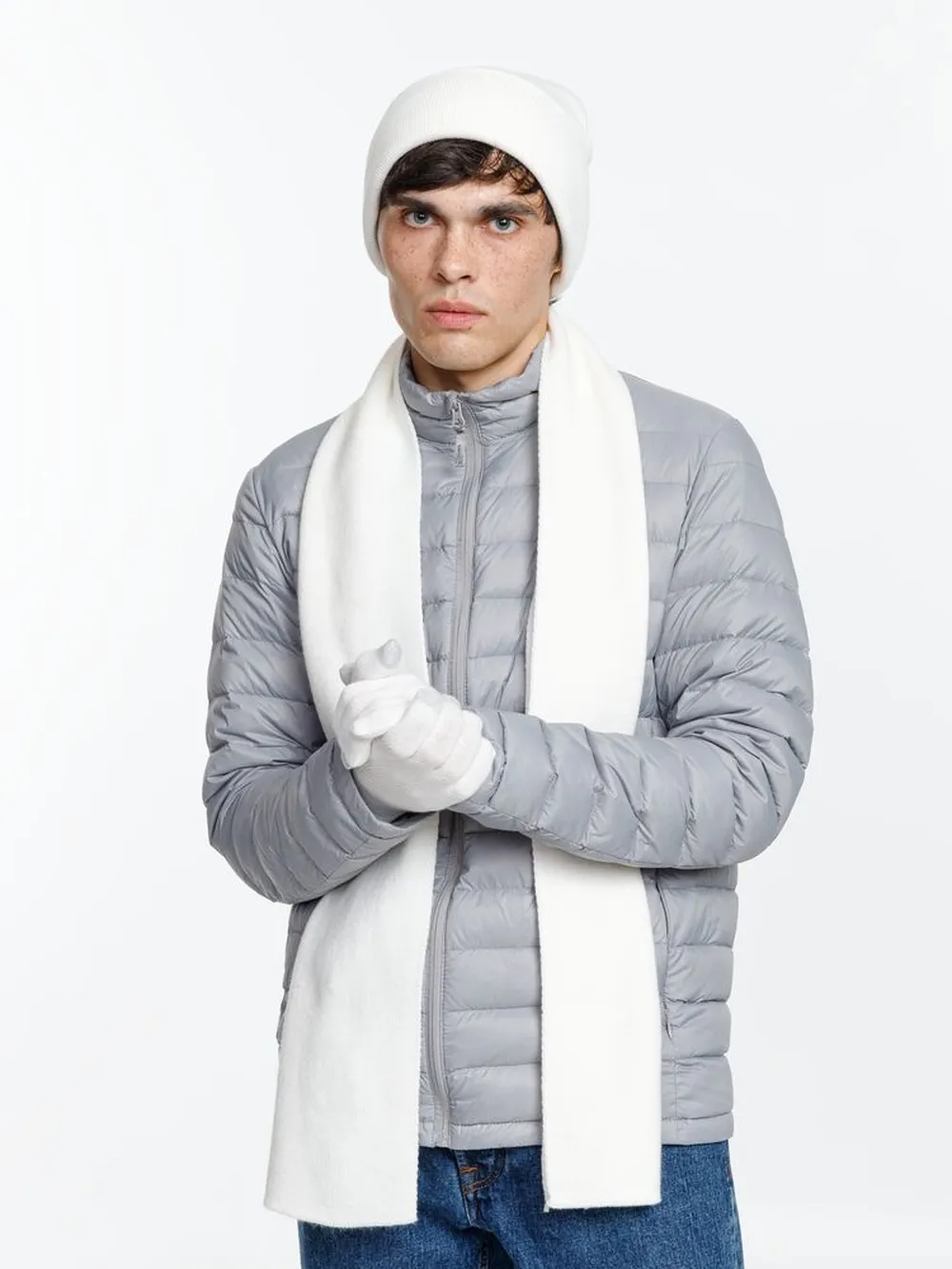 Перчатки сенсорные Urban Flow, молочно-белые, размер L/XL заказать онлайн с вашим дизайном на заказ в Москве и области