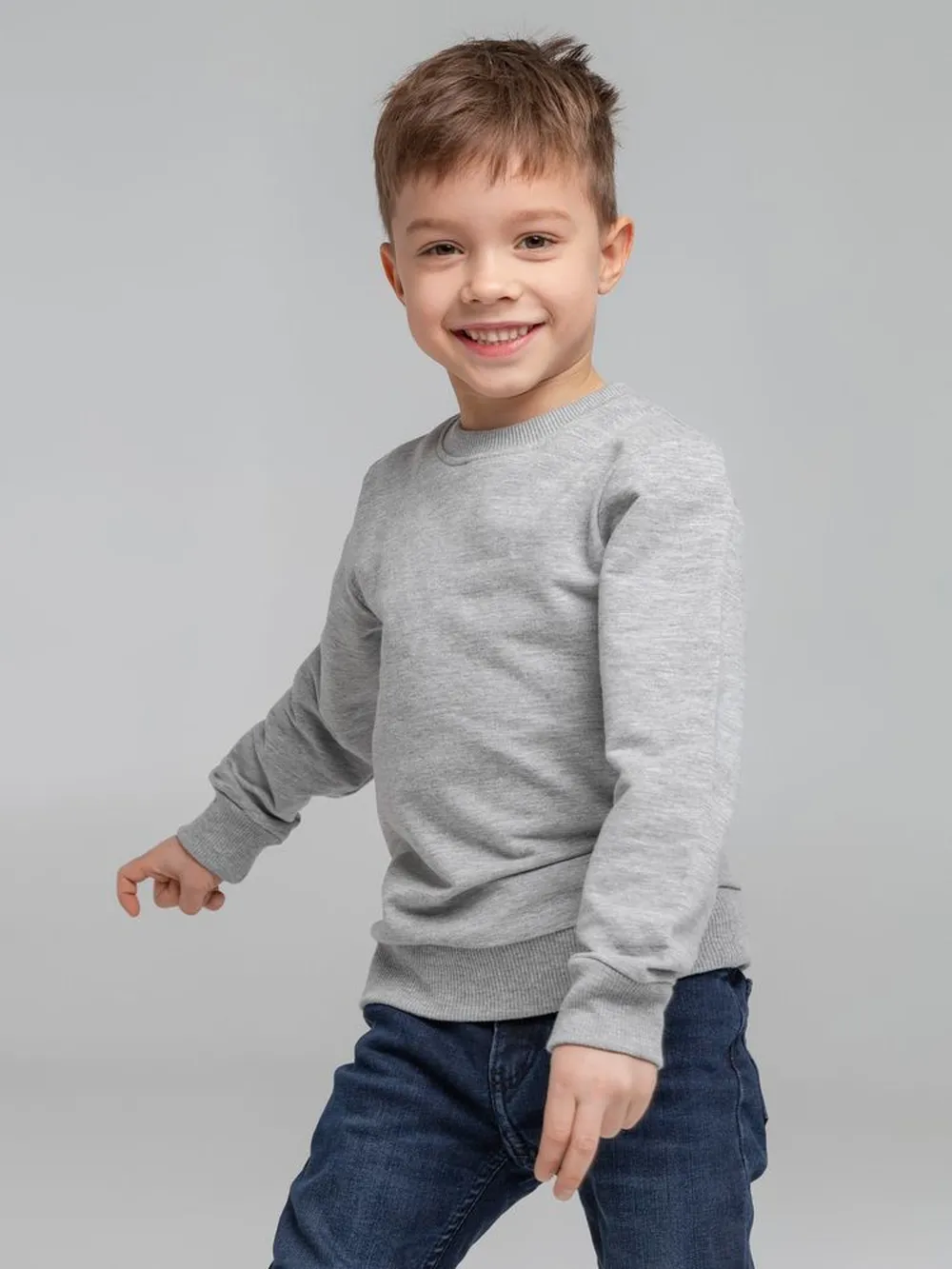 Свитшот Toima Kids 2.0, серый меланж, 12 лет заказать онлайн с вашим дизайном на заказ в Москве и области