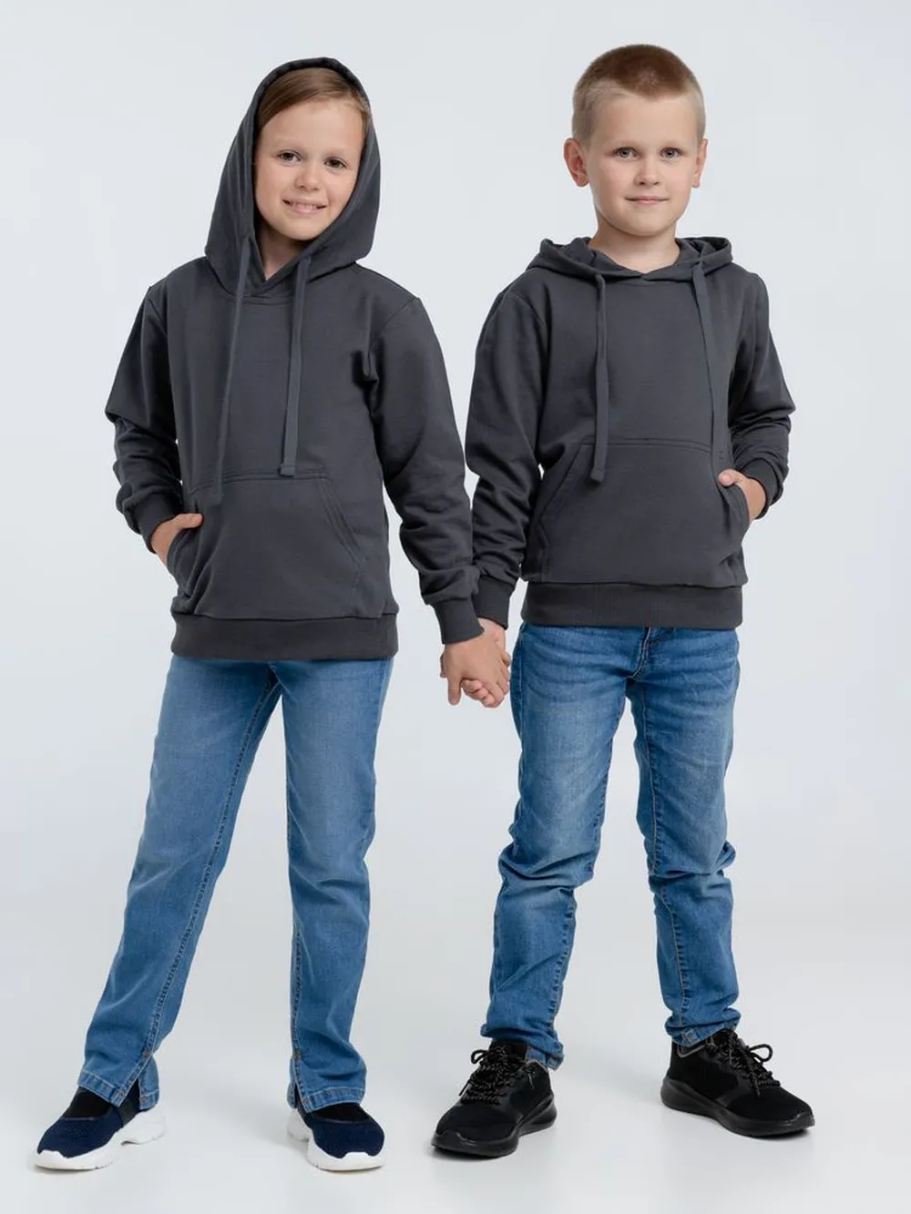 Худи детское Kirenga Kids 2.0, темно-серое (графит), 8 лет заказать онлайн с вашим дизайном на заказ в Москве и области