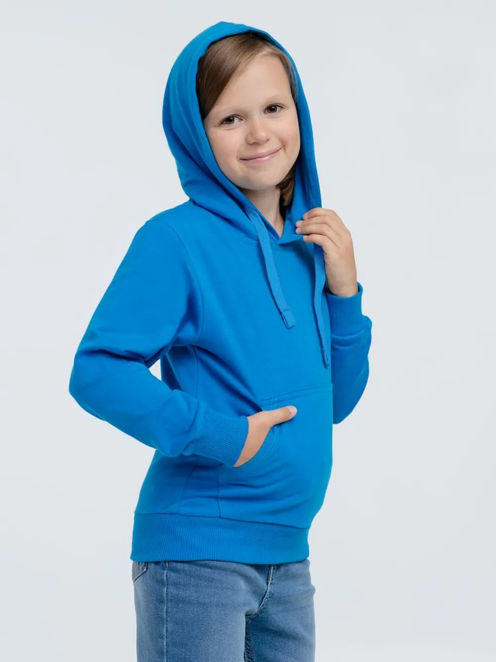Худи детское Kirenga 2.0 Kids, бирюзовое, 10 лет заказать онлайн с вашим дизайном на заказ в Москве и области