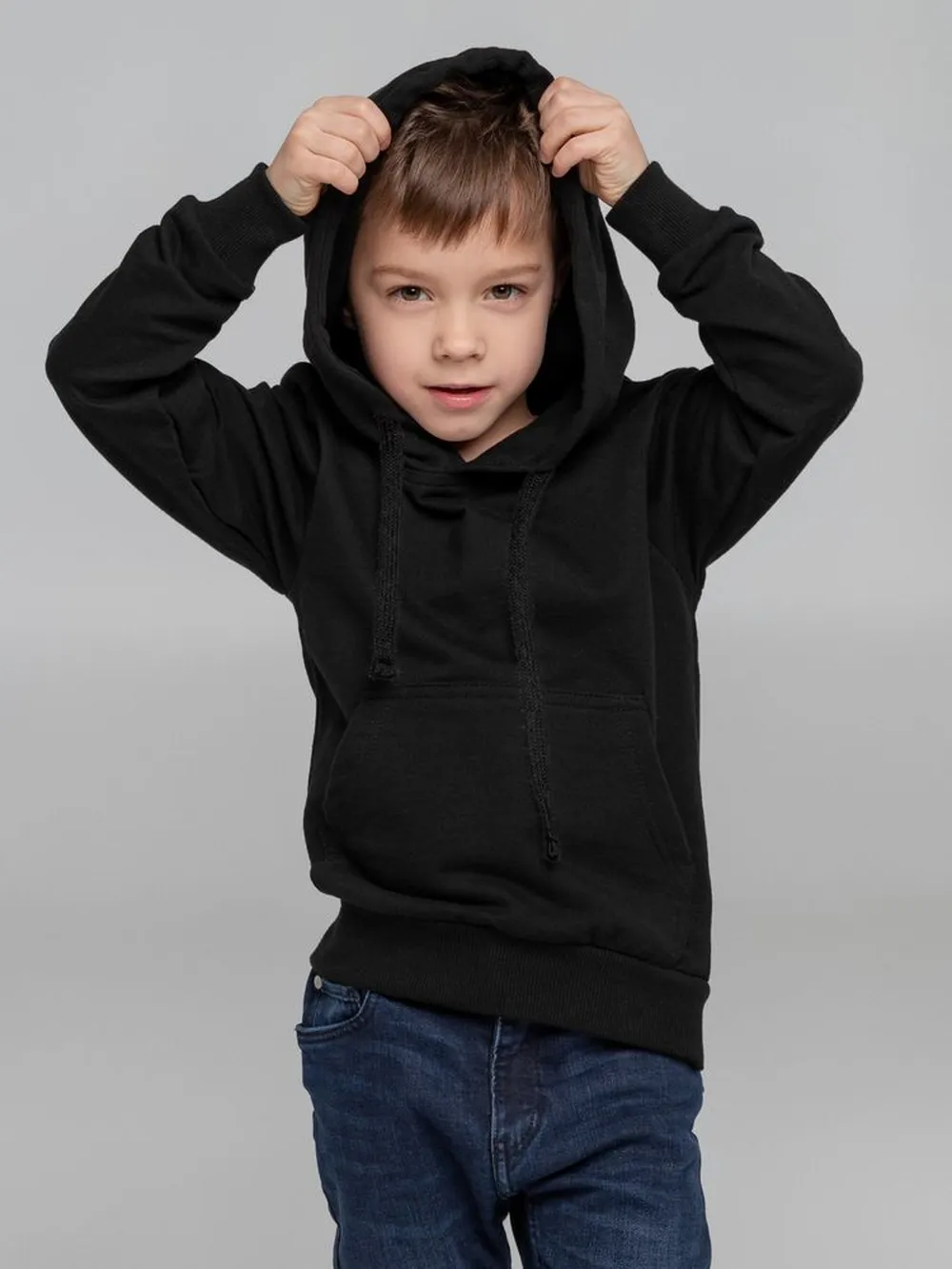 Худи детское Kirenga Kids 2.0, черное, 14 лет заказать онлайн с вашим дизайном на заказ в Москве и области
