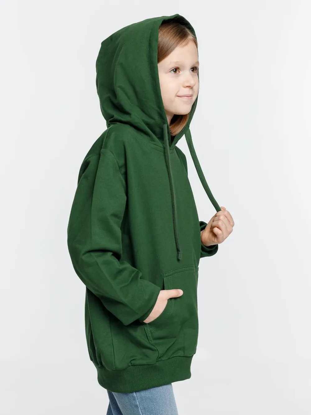 Худи детское Kirenga Kids 2.0, темно-зеленое заказать онлайн с вашим дизайном на заказ в Москве и области