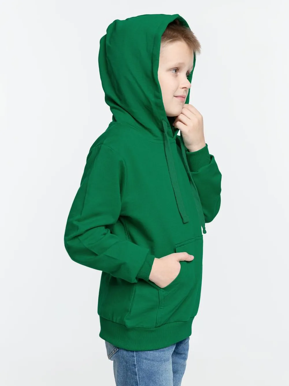 Худи детское Kirenga Kids 2.0, зеленое, 8 лет заказать онлайн с вашим дизайном на заказ в Москве и области