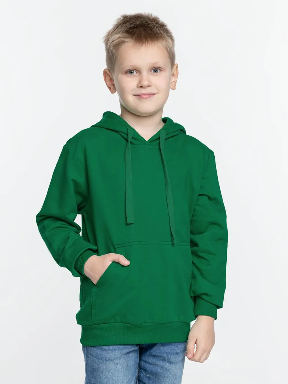 Худи детское Kirenga Kids 2.0, зеленое, 8 лет заказать онлайн с вашим дизайном на заказ в Москве и области