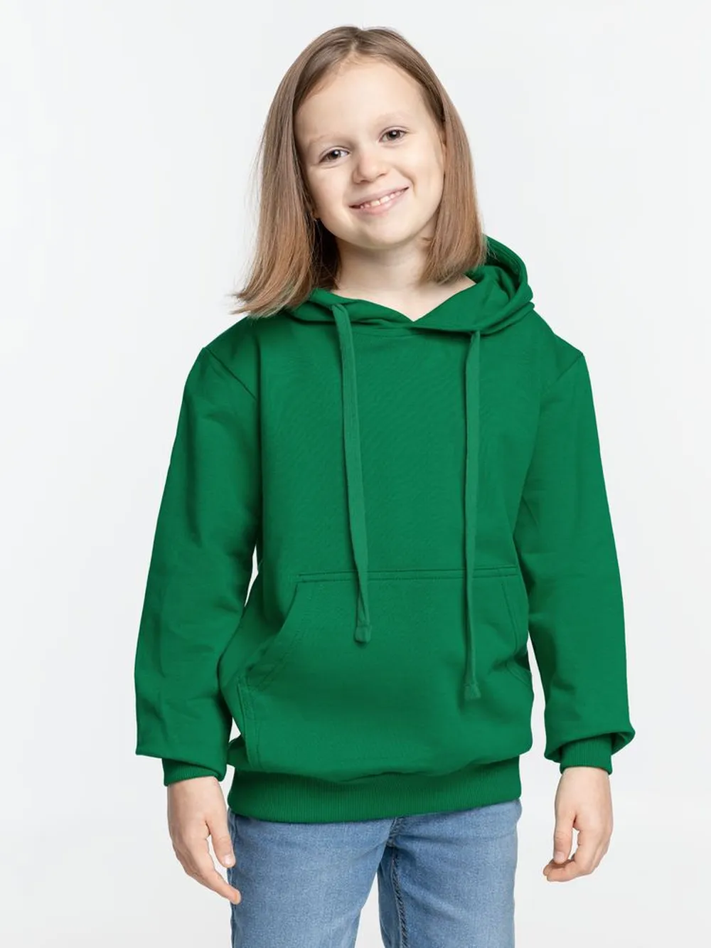 Худи детское Kirenga Kids 2.0, зеленое, 8 лет заказать онлайн с вашим дизайном на заказ в Москве и области