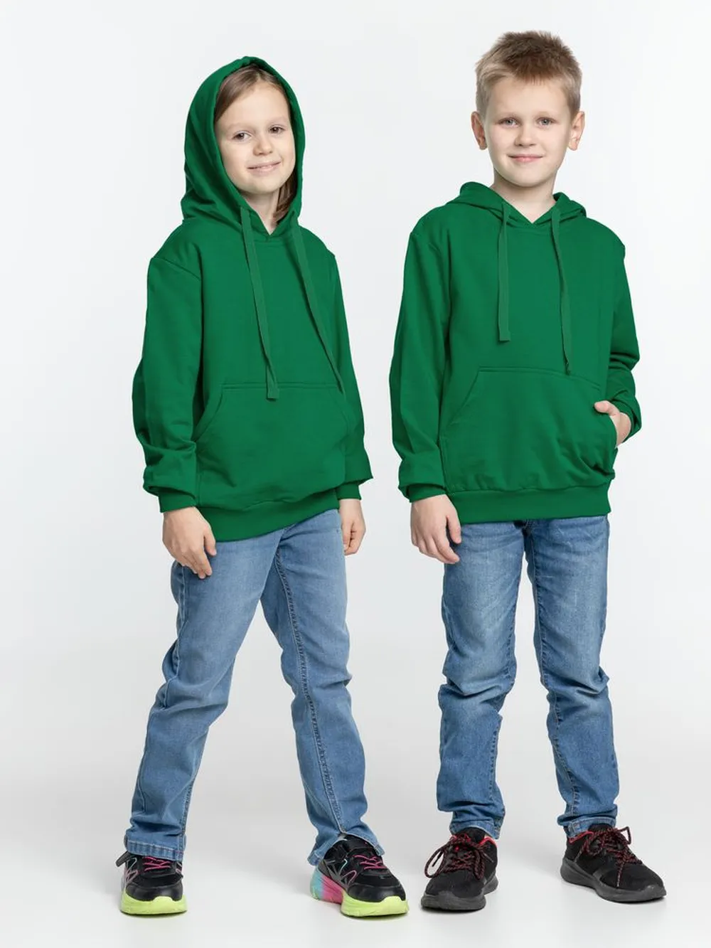 Худи детское Kirenga Kids 2.0, зеленое, 10 лет заказать онлайн с вашим дизайном на заказ в Москве и области