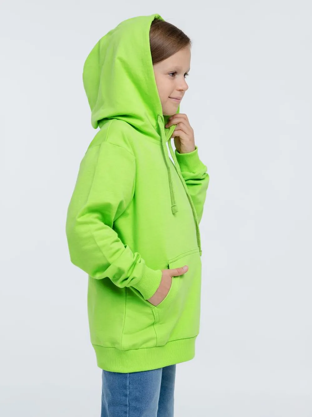 Худи детское Kirenga Kids 2.0, зеленое яблоко заказать онлайн с вашим дизайном на заказ в Москве и области