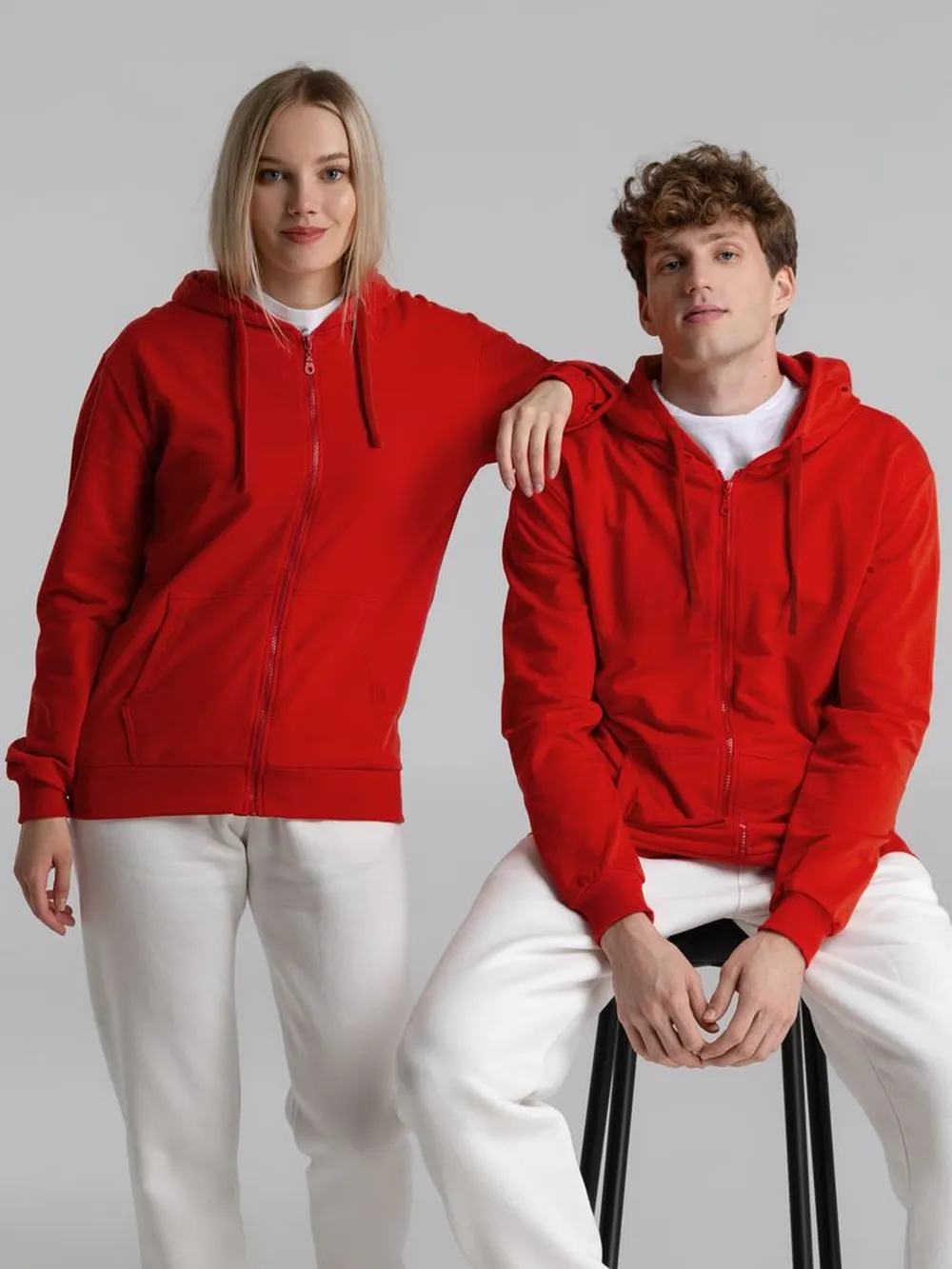 Толстовка на молнии с капюшоном Siverga 2.0, красная, размер XL заказать онлайн с вашим дизайном на заказ в Москве и области