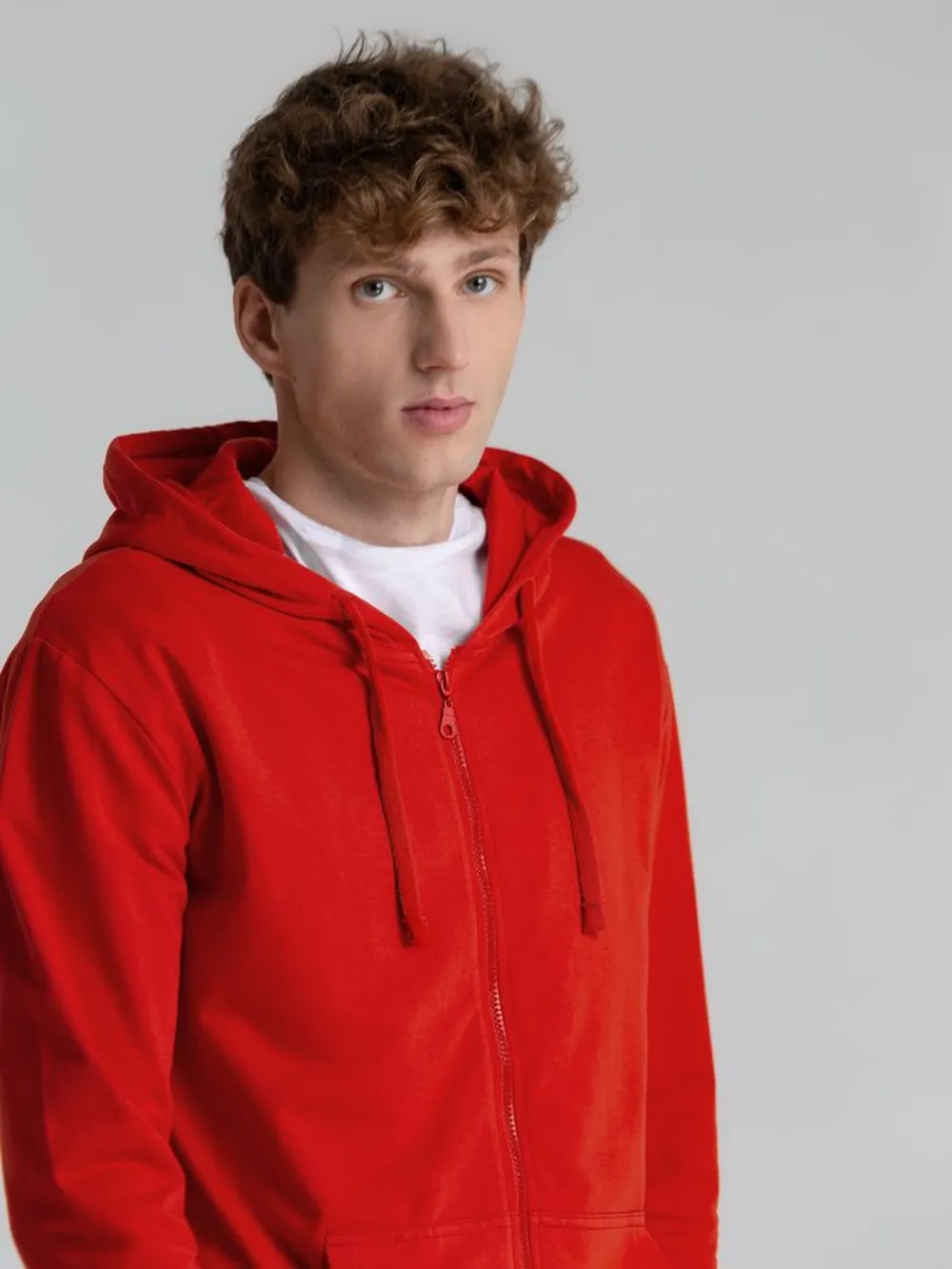 Толстовка на молнии с капюшоном Siverga 2.0, красная, размер XL заказать онлайн с вашим дизайном на заказ в Москве и области