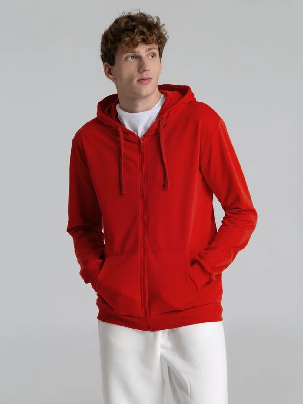 Толстовка на молнии с капюшоном Siverga 2.0, красная, размер XL заказать онлайн с вашим дизайном на заказ в Москве и области