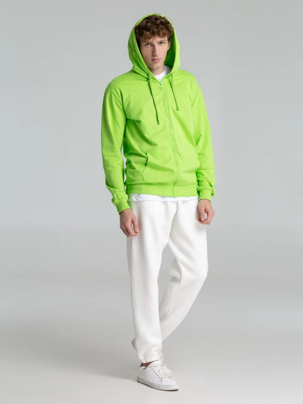 Толстовка на молнии с капюшоном Siverga 2.0, зеленое яблоко, размер XS заказать онлайн с вашим дизайном на заказ в Москве и области