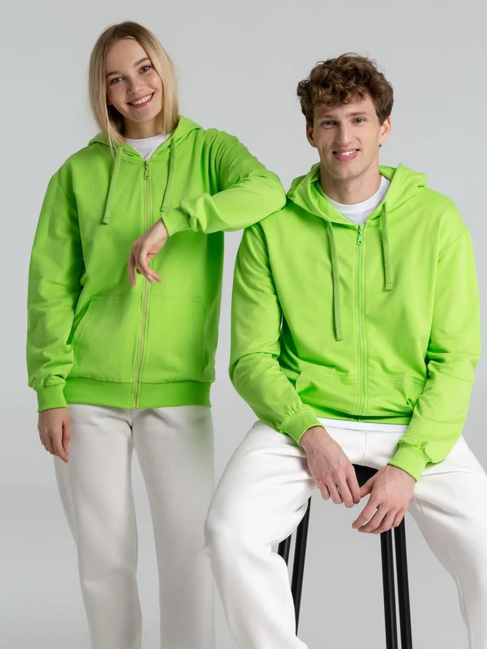 Толстовка на молнии с капюшоном Siverga 2.0, зеленое яблоко, размер XS заказать онлайн с вашим дизайном на заказ в Москве и области