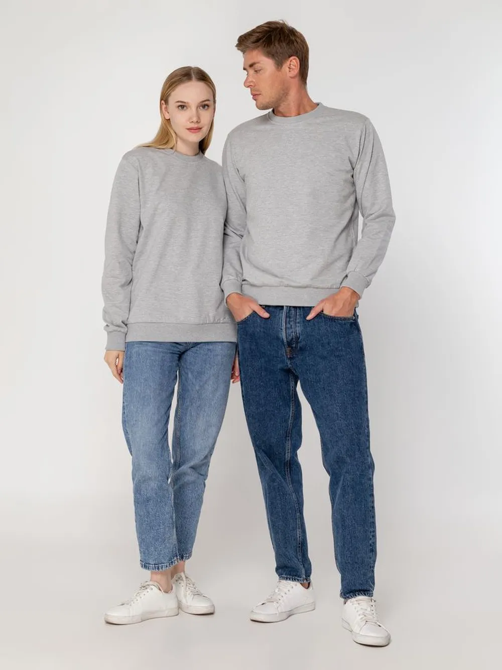 Свитшот Toima 2.0, серый меланж, размер L заказать онлайн с вашим дизайном на заказ в Москве и области