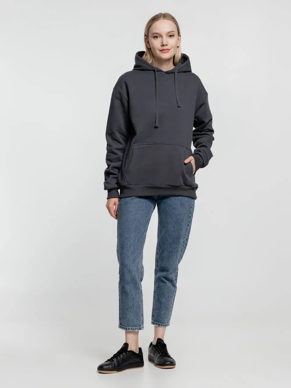 Худи Kirenga Heavy 2.0, темно-серое (графит) заказать онлайн с вашим дизайном на заказ в Москве и области