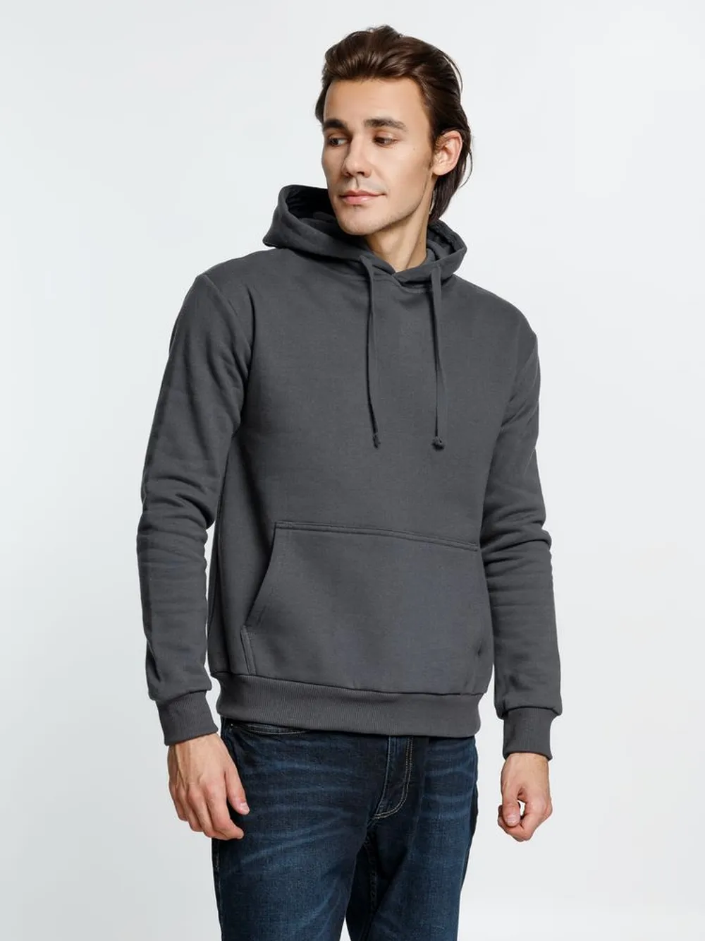 Худи Kirenga Heavy 2.0, темно-серое (графит) заказать онлайн с вашим дизайном на заказ в Москве и области