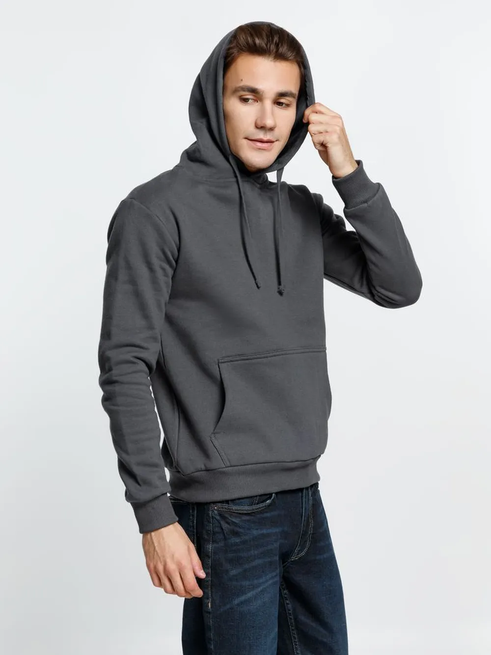 Худи Kirenga Heavy 2.0, темно-серое (графит) заказать онлайн с вашим дизайном на заказ в Москве и области