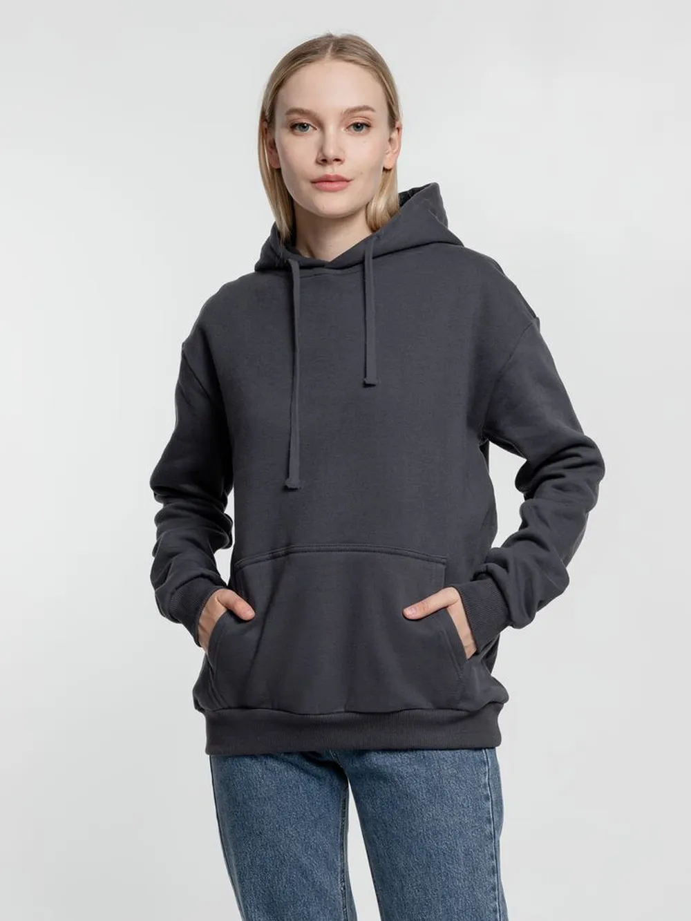 Худи Kirenga Heavy 2.0, темно-серое (графит) заказать онлайн с вашим дизайном на заказ в Москве и области