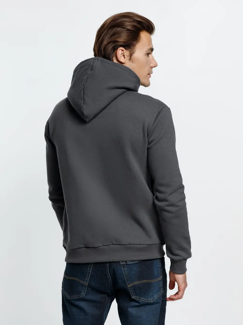 Худи Kirenga Heavy 2.0, темно-серое (графит) заказать онлайн с вашим дизайном на заказ в Москве и области
