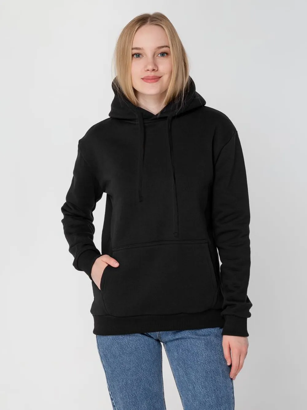 Худи Kirenga Heavy 2.0, черное, размер XS заказать онлайн с вашим дизайном на заказ в Москве и области