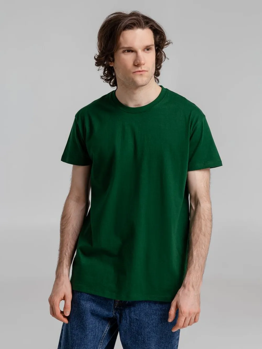 Футболка Imperial 190 темно-зеленая, размер XL заказать онлайн с вашим дизайном на заказ в Москве и области