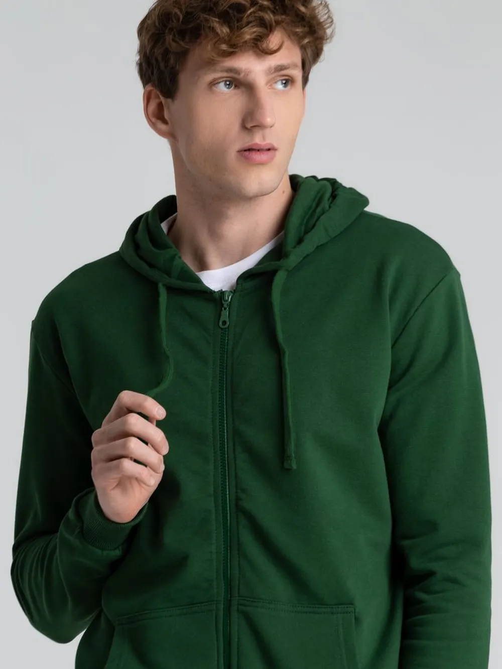 Толстовка на молнии с капюшоном Siverga Heavy 2.0, темно-зеленая, размер XXL заказать онлайн с вашим дизайном на заказ в Москве и области