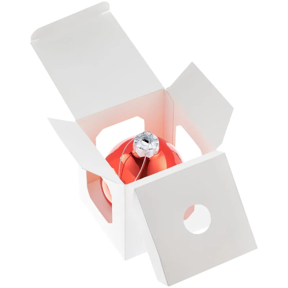 Елочный шар Finery Gloss, 8 см, глянцевый красный заказать онлайн с вашим дизайном на заказ в Москве и области