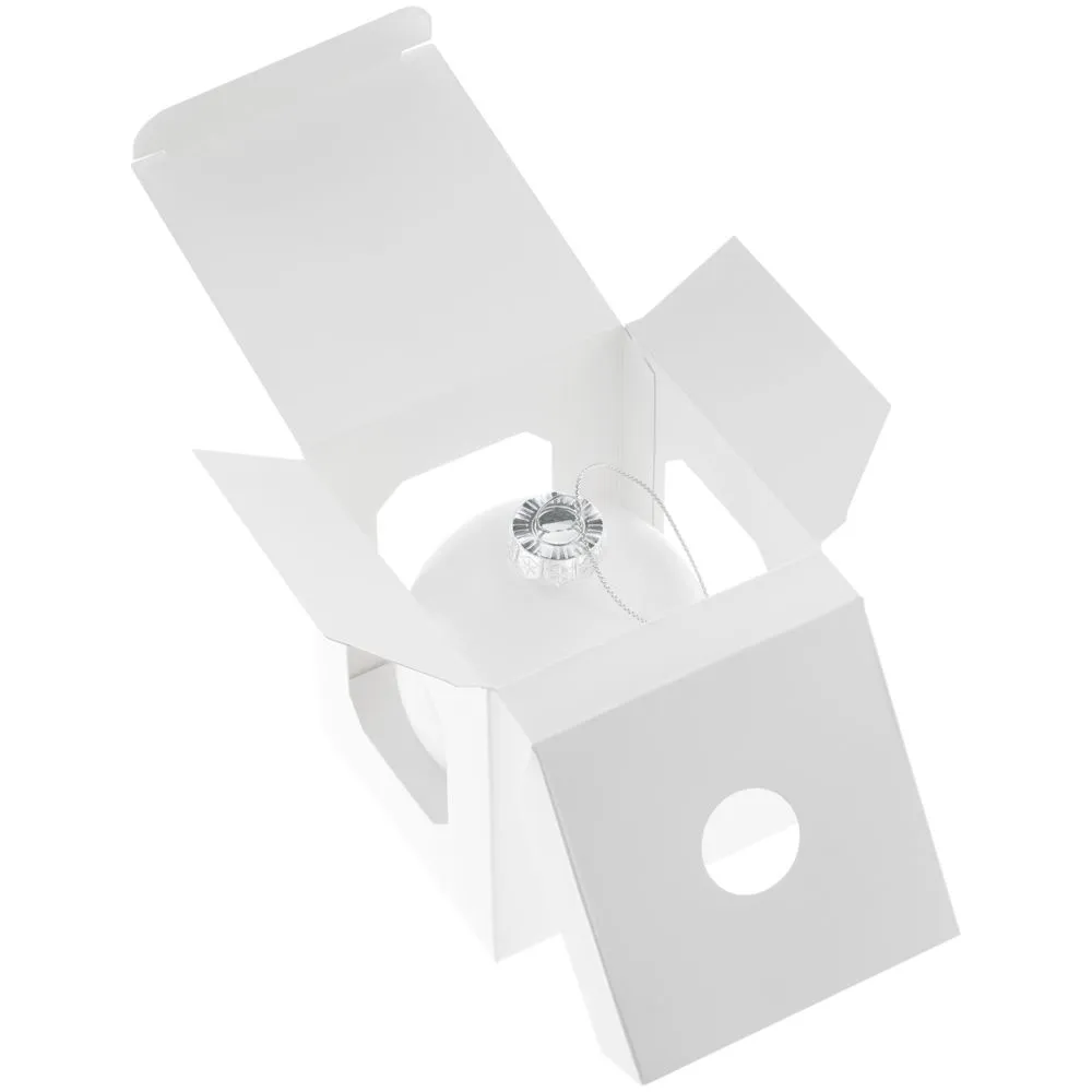 Елочный шар Finery Matt, 8 см, матовый белый заказать онлайн с вашим дизайном на заказ в Москве и области