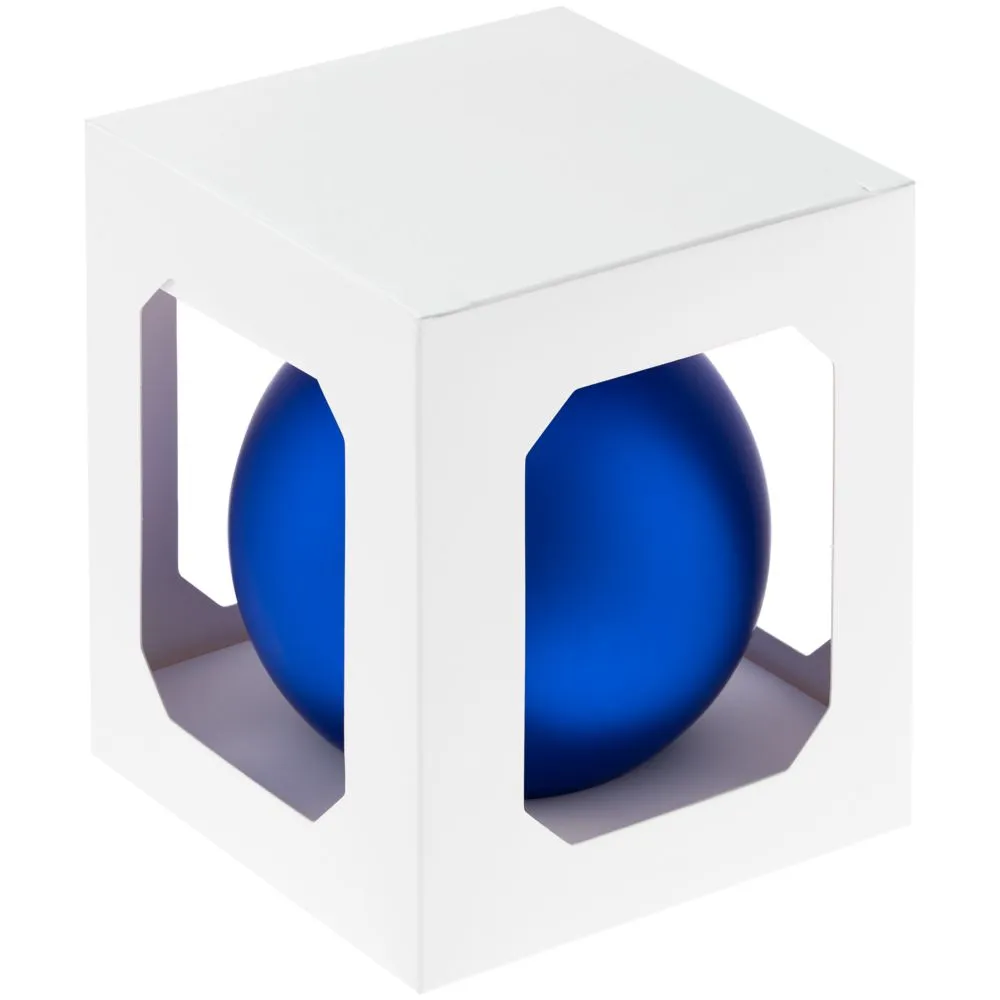 Елочный шар Finery Matt, 10 см, матовый синий заказать онлайн с вашим дизайном на заказ в Москве и области