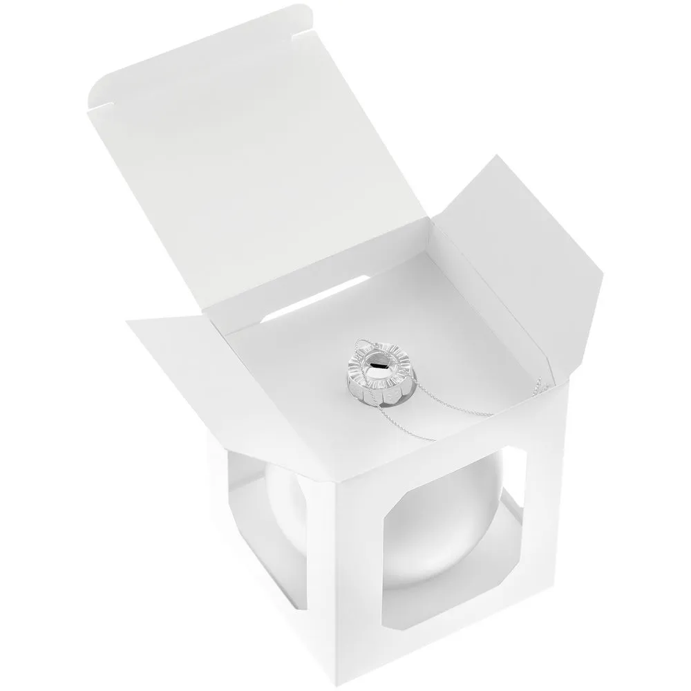 Елочный шар Finery Matt, 10 см, матовый белый заказать онлайн с вашим дизайном на заказ в Москве и области