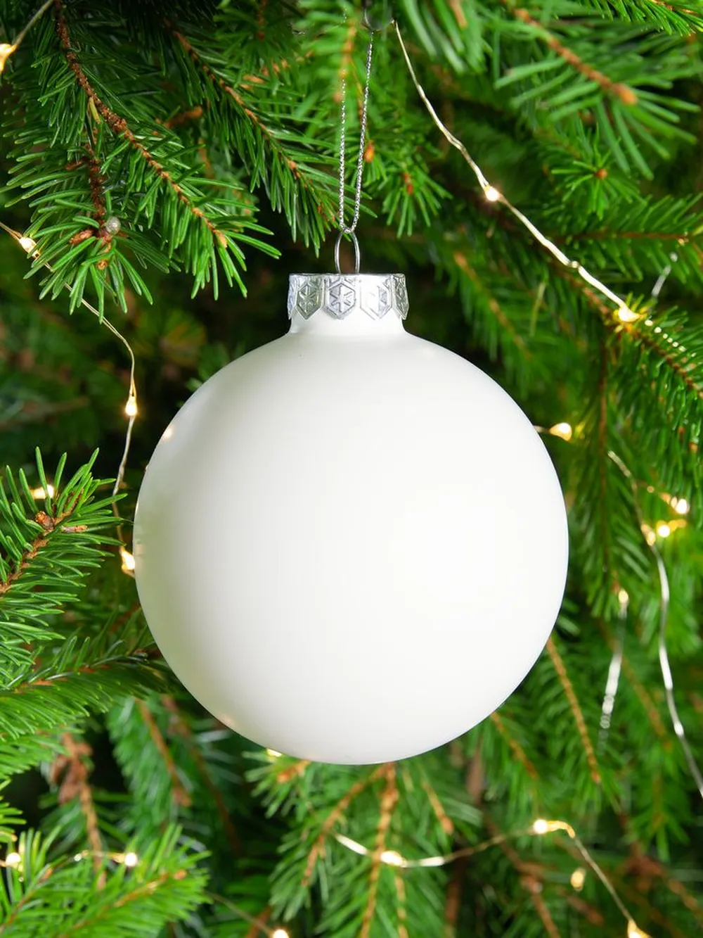 Елочный шар Finery Matt, 10 см, матовый белый заказать онлайн с вашим дизайном на заказ в Москве и области
