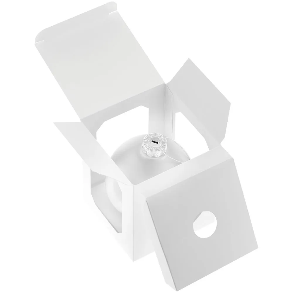 Елочный шар Finery Matt, 10 см, матовый белый заказать онлайн с вашим дизайном на заказ в Москве и области