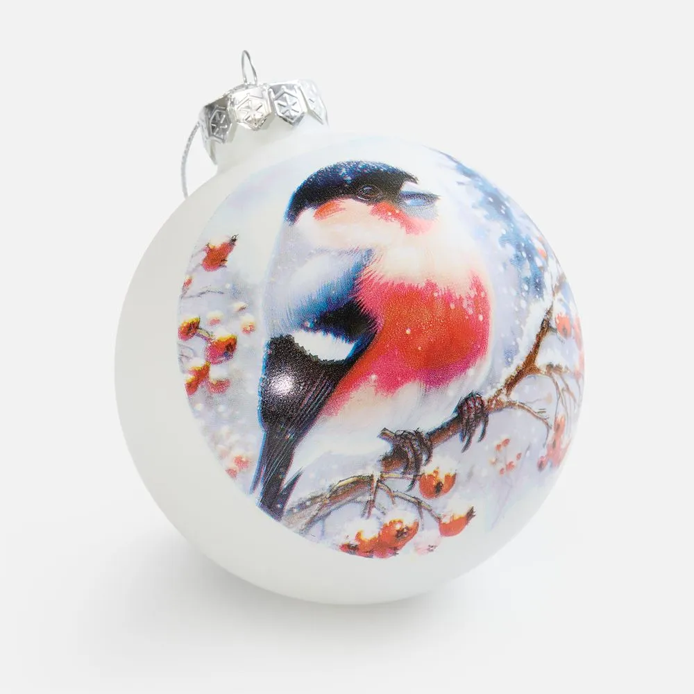 Елочный шар Finery Matt, 10 см, матовый белый заказать онлайн с вашим дизайном на заказ в Москве и области