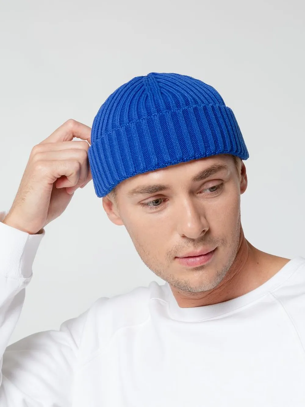 Шапка Hipsta, синяя (василек) заказать онлайн с вашим дизайном на заказ в Москве и области