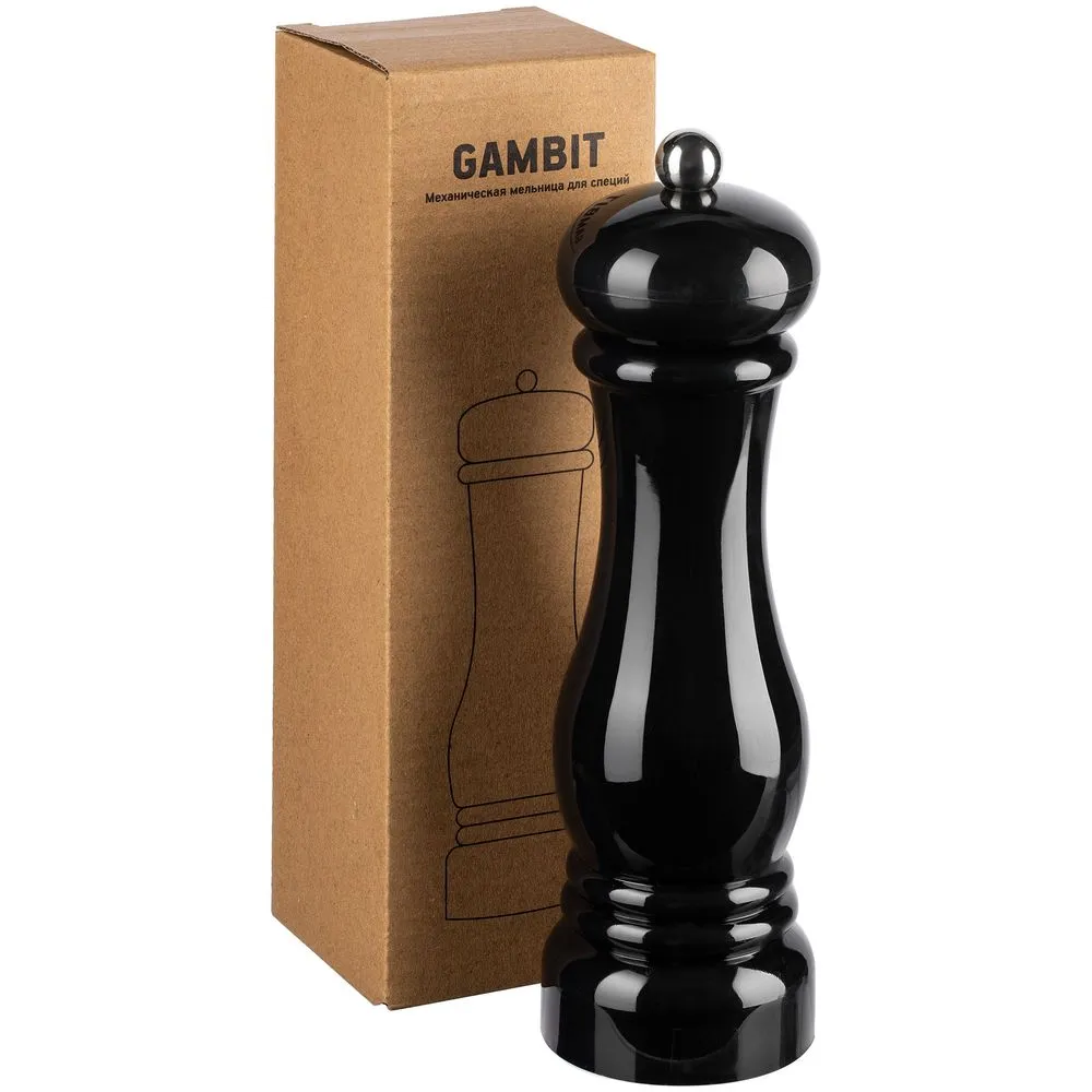 Механическая мельница для специй Gambit, черная заказать онлайн с вашим дизайном на заказ в Москве и области