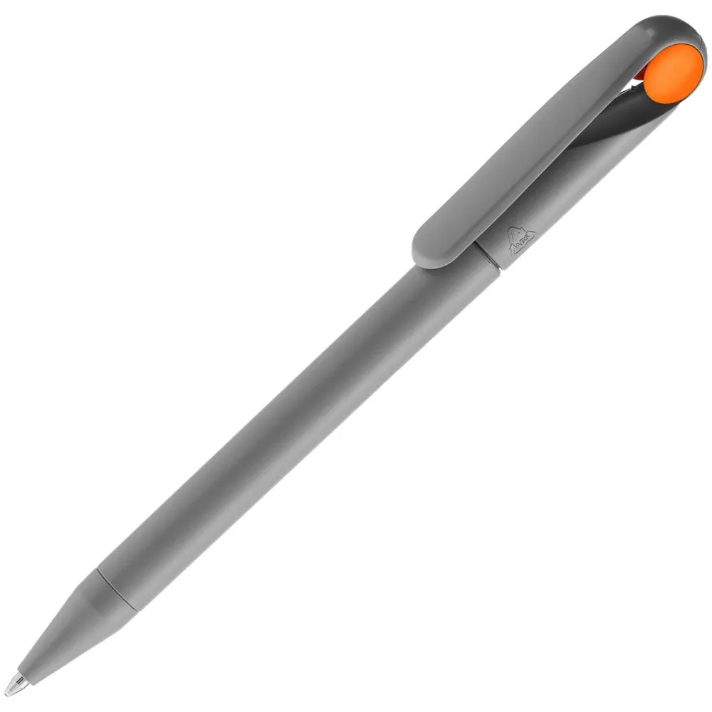 Ручка шариковая Prodir DS1 TMM Dot, серая с оранжевым заказать онлайн с вашим дизайном на заказ в Москве и области